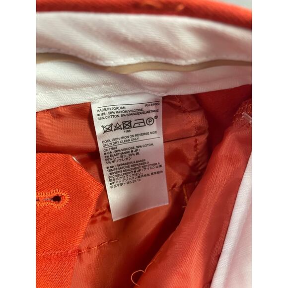 NWT Banana Republic Orange Sloan Skinny Low Rise Cropped Pants SZ 0 Work Office - Picture 6 of 8